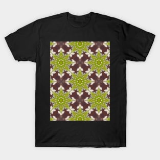 Pea Green and Brown Pattern - WelshDesignsTP003 T-Shirt